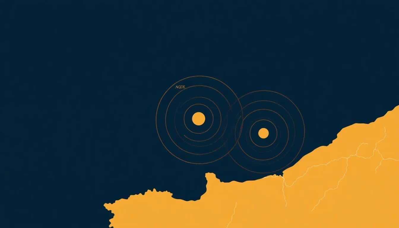 Carte stylisée de la couverture radio sur le littoral méditerranéen