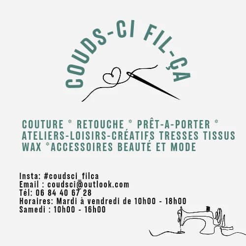 Atelier de couture COUDS-CI FIL-ÇA — Agde — Cap d'Agde Méditerranée