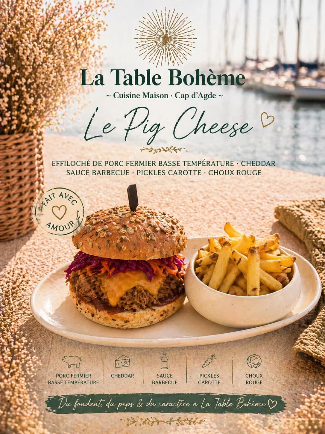 La Table Bohème — La Cap d'Agde — Cap d'Agde Méditerranée