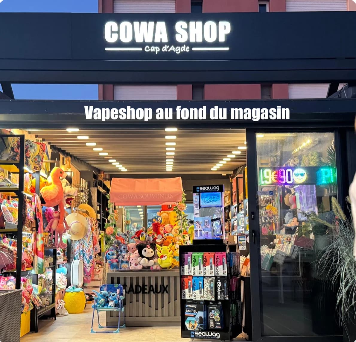 Cowa shop cigarettes électroniques, JNR PUFF, CBD, — Agde — Cap d'Agde Méditerranée