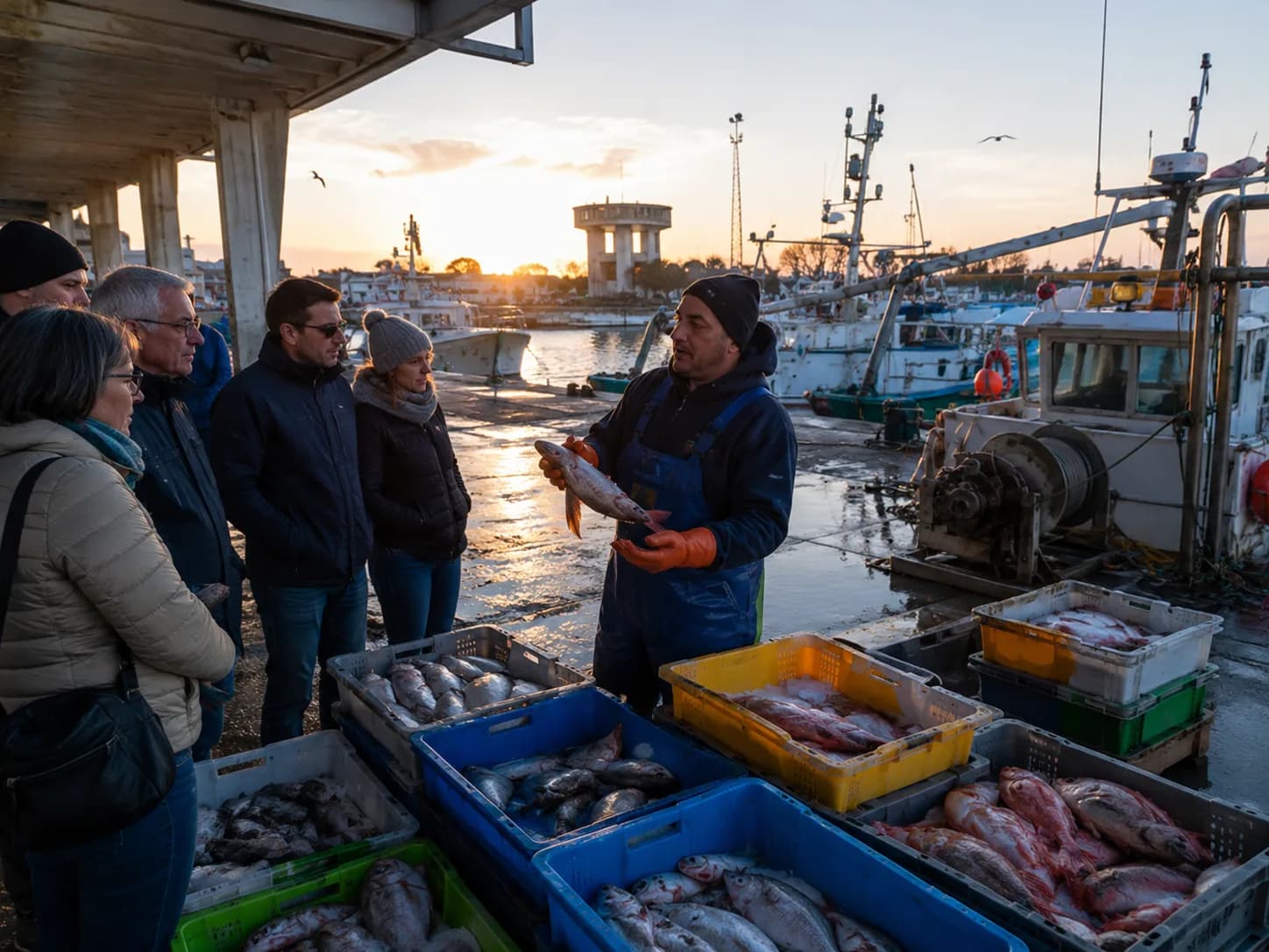 Visite guidée de la criée du Grau d'Agde — coulisses de la pêche en Méditerranée