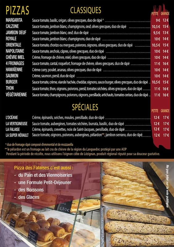 Pizza des Falaises — Agde — Cap d'Agde Méditerranée