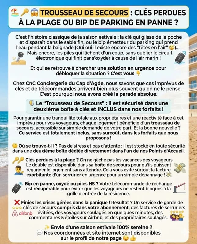 Conciergerie du Cap d'Agde (CnC Property) — Le Cap d'Agde — Cap d'Agde Méditerranée