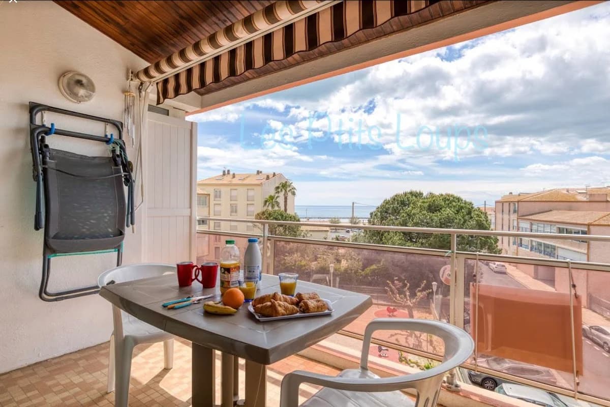 Les Ptits Loups GRAU D'AGDE location de vacances 3 étoiles, vue Mer, 100 m plage, clim, Garage (3 Nuitées Min) — Agde — Cap d'Agde Méditerranée