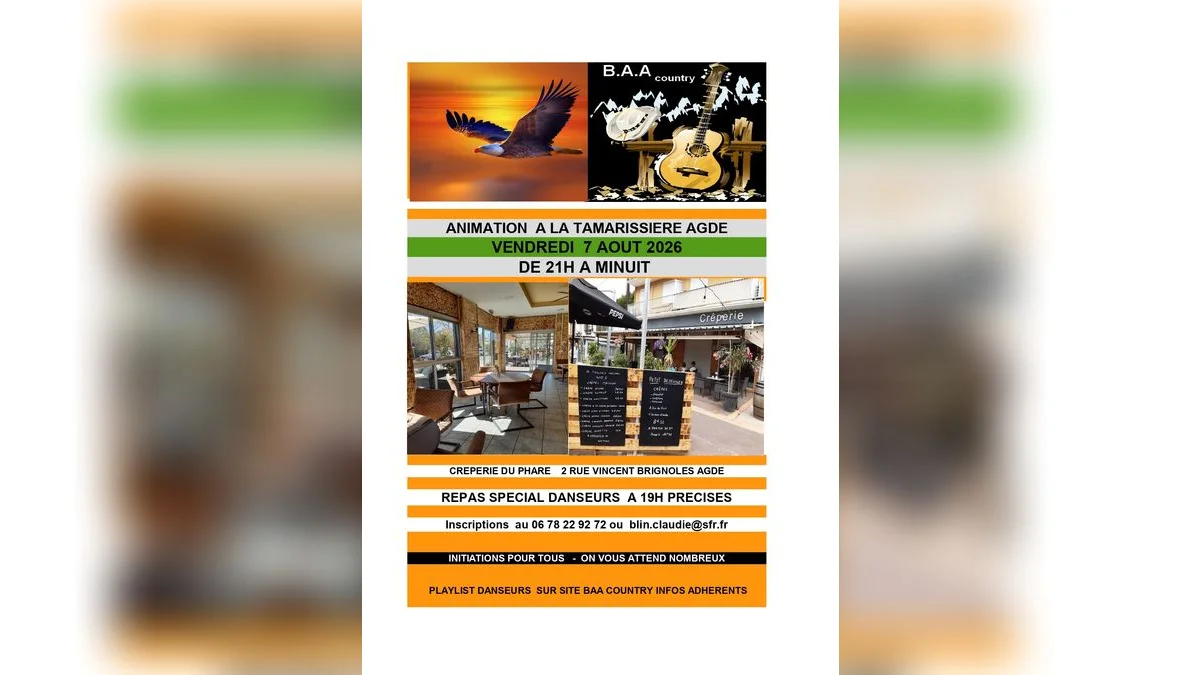 Animation Country — La Tamarissière, Cap d'Agde, Agde