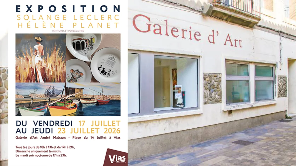 Vias - Deux regards d'artistes à découvrir à la Galerie André Malraux de Vias #vias