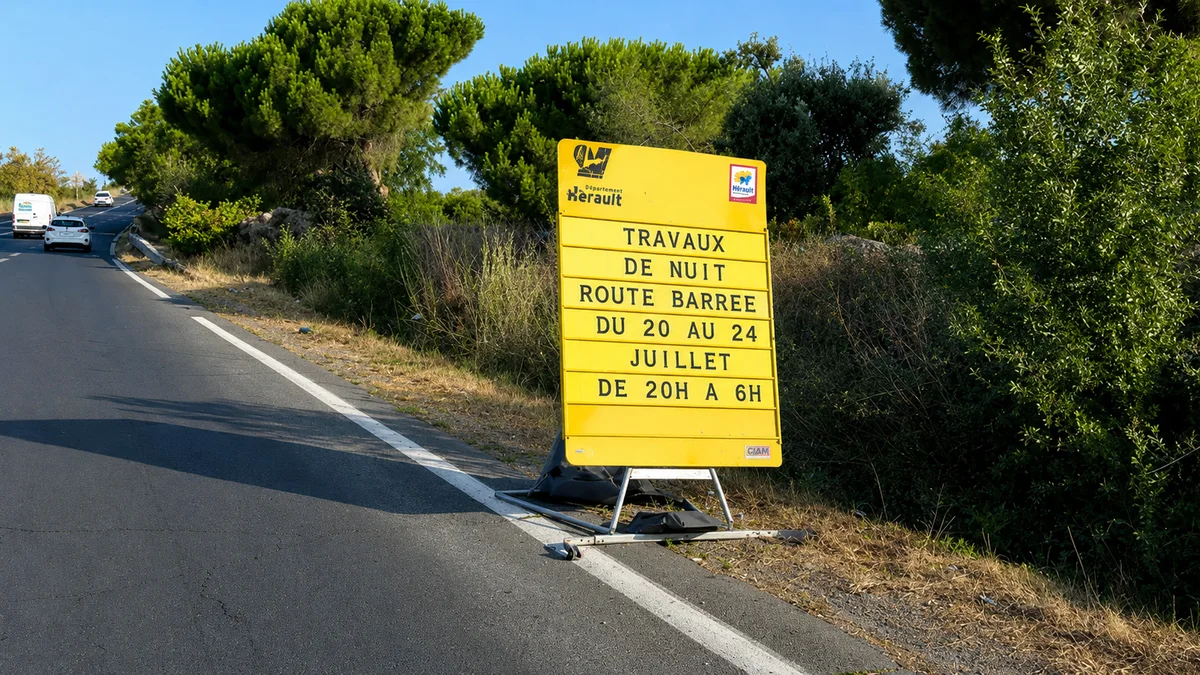 Agde - Travaux : la D612 fermée à la circulation chaque nuit jusqu'au 24 juillet #agde
