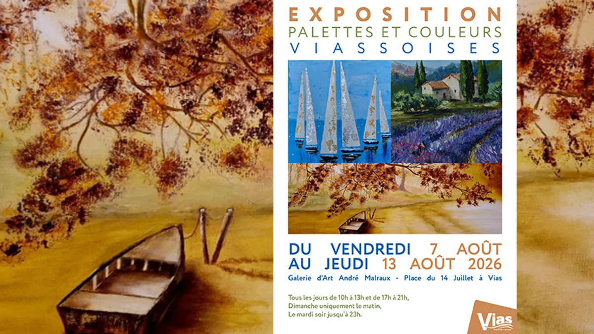 Vias - Les artistes de Palettes et Couleurs Viassoises exposent à la galerie André Malraux #vias