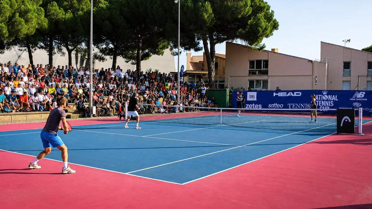 Cap d'Agde - Jeunes talents et professionnels réunis sur les courts du centre international de tennis #capdagde