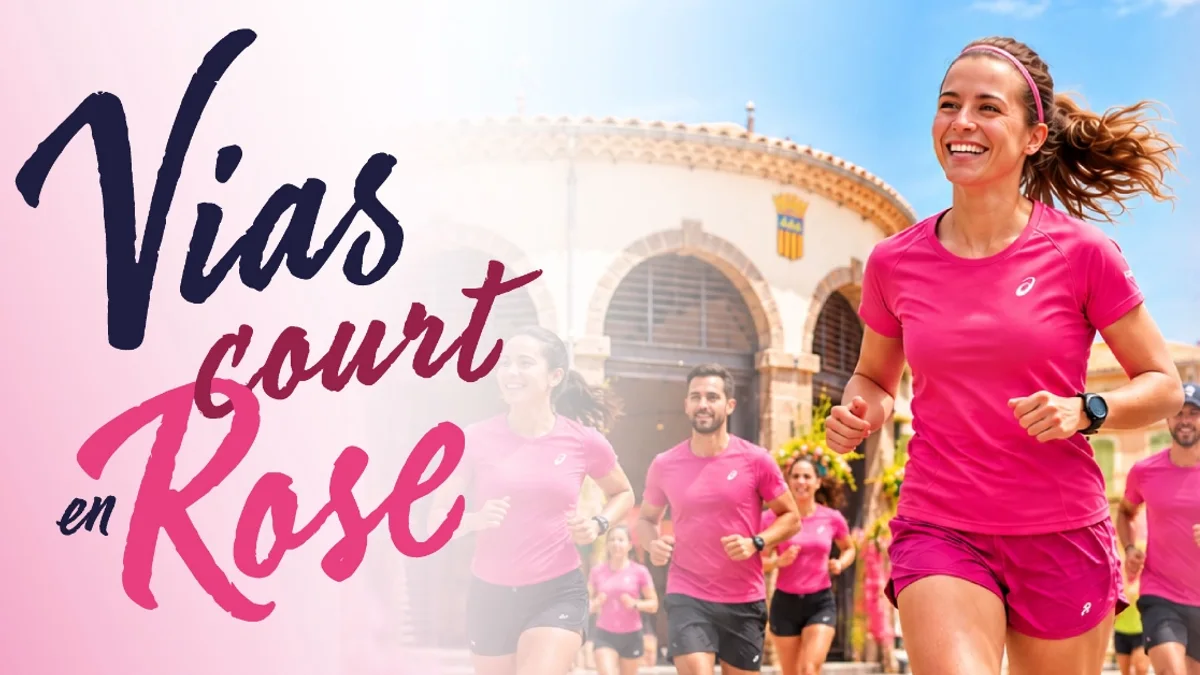 Vias - Le sport se met au rose pour la lutte contre le cancer à Vias #vias